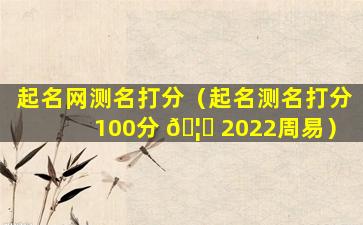 起名网测名打分（起名测名打分100分 🦅 2022周易）